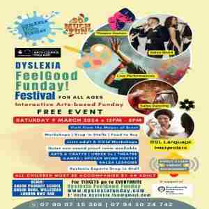 Dyslexia FeelGood Funday Festival in London on 9 Mar