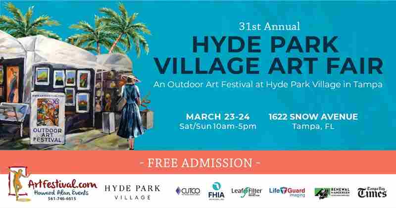 31st Annual Hyde Park Village Art Fair in Tampa on 24 Mar