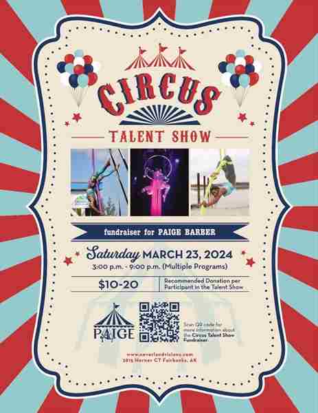 Circus Talent Show Fundraiser for Circus Camp in Fairbanks on 23 Mar