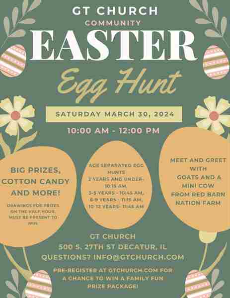 GT Church Community Easter Egg Hunt in Decatur on 30 Mar