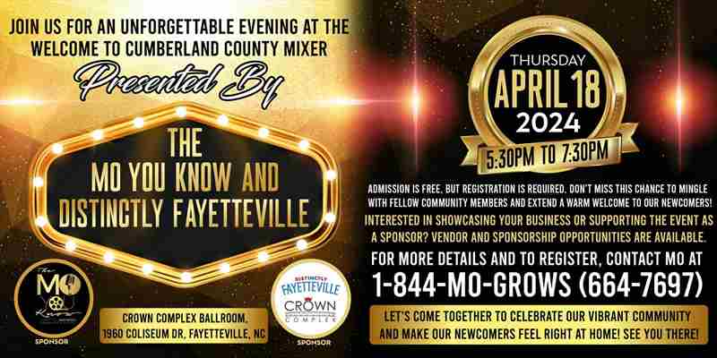 Welcome to Cumberland County Mixer in Fayetteville on 18 Apr