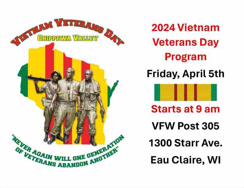 Vietnam Veterans Day Program in Eau Claire on 05 April 2024