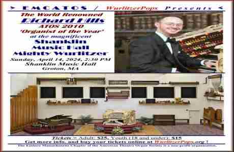 Richard Hills at the Mighty Wurlitzer in Groton on 14 April 2024