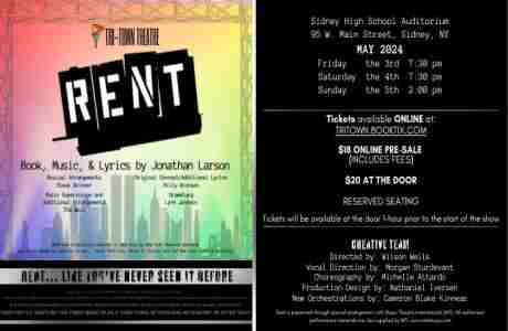 RENT, Presented by Tri-Town Theatre, Inc. in Sidney on 5 May