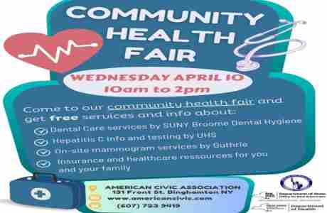 Community Health Fair in Binghamton on 10 April 2024