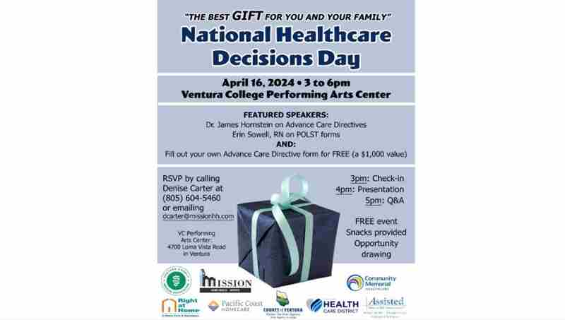 National Healthcare Decisions Day in Ventura on 16 Apr