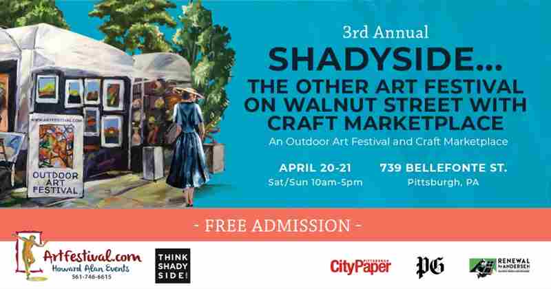 3nd Annual Shadyside...The Other Art Festival on Walnut Street in Pittsburgh on 20 Apr