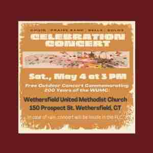 Free Outdoor Concert - Celebrating 200 Years of The WUMC in Wethersfield on 4 May