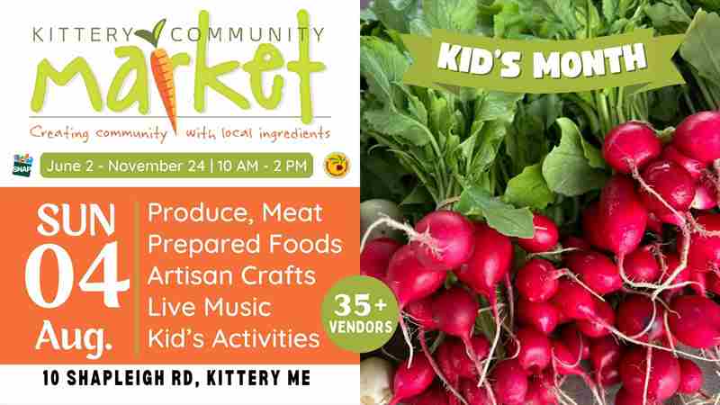 Kittery Community Market | Sunday, Aug 4 | 10-2 PM in Kittery on 4 Aug