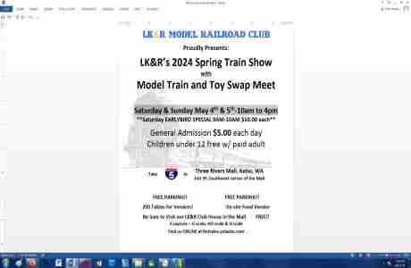 LK AND R Model Railroad Club Model Train Show with Model Train and Toy Swap Meet in Kelso on 4 May