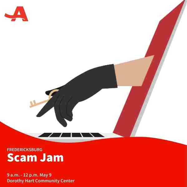 Fredericksburg Scam Jam and Free Shredding - May 9 - Dorothy Hart Community Center in Fredericksburg on 09 May 2024