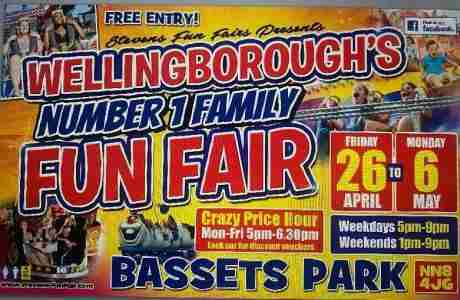 Wellingborough Family Funfair | Bassets Park | NN8 4JG in Wellingborough on 26 Apr