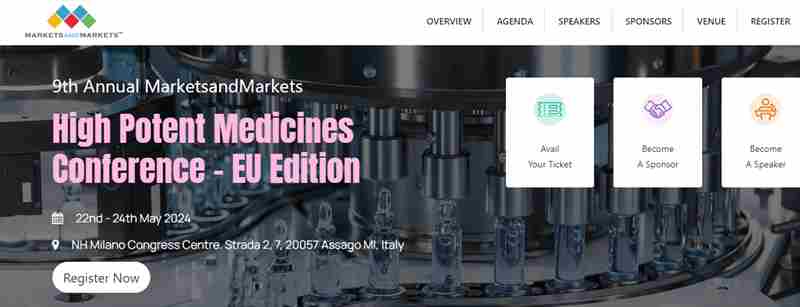 High Potent Medicines Conference - EU Edition in Assago MI on 22 May