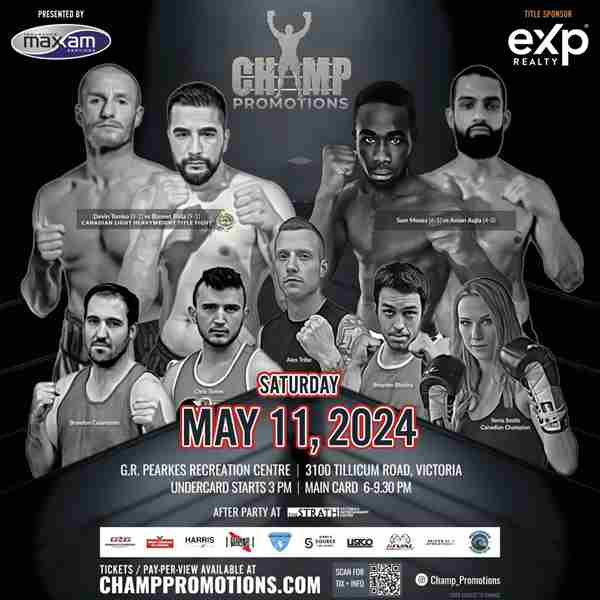 Champ Promotions-Live Pro Boxing in Victoria on 11 May