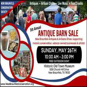 Antique Barn Sale and Artisan Show at Historic Old Town NB in Texas on 26 May