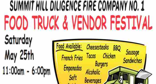 Food Truck and Vendor Festival with Basket Raffle in Summit Hill on 25 May