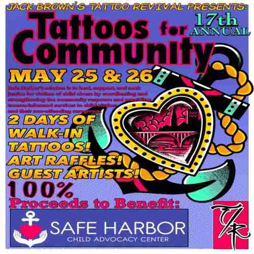 17th Annual Tattoos For Community in Fredericksburg on 25 May