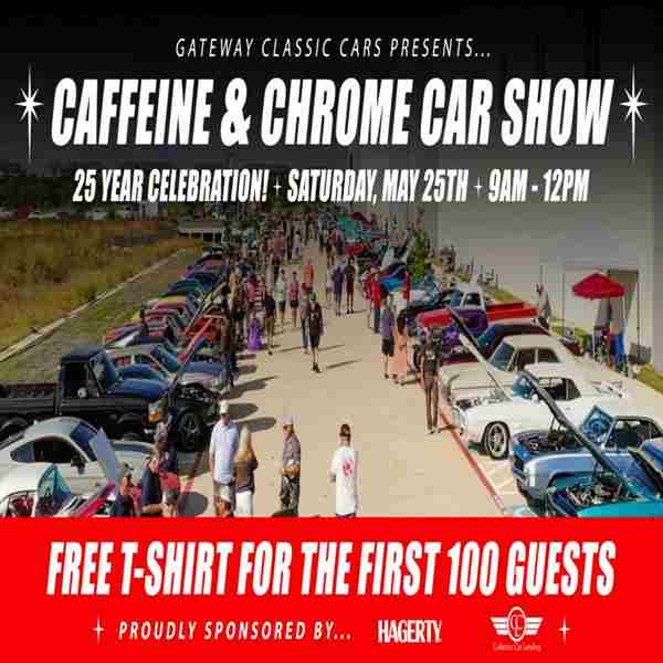 Caffeine and Chrome – Classic Cars and Coffee at Gateway Classic Cars of Louisville in Memphis on 25 May