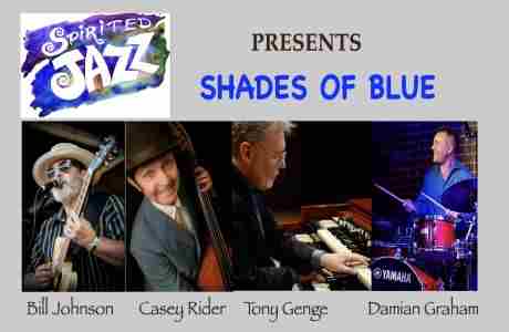 Spirited Jazz Shades of Blue: Bill Johnson, Casey Rider, Tony Genge, Damian Graham in Victoria on 26 May