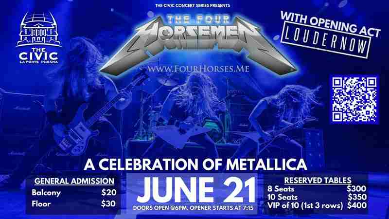 The Four Horsemen(Metallica Tribute) with Loudernow Opening in La Porte on 21 June 2024