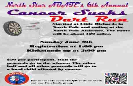 North Star ABATE's 6th Annual Cancer Sucks Dart Run in North Pole on 9 Jun