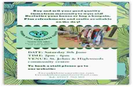 Green Kids Treasure Trove Nearly new sales market from maternity to 11yrs old. in Colchester on 8 Jun