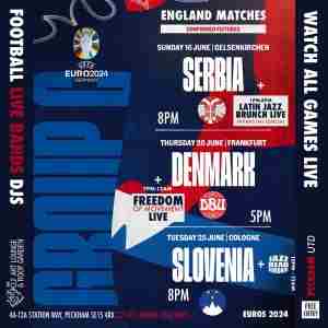 England Group C Matches (Live) + Freedom Of Movement (Live), Jazzheadchronic + More, Free Entry in London on 16 Jun