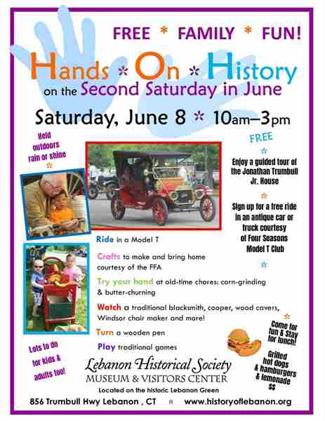 Hands-on History Free Family Fun in Lebanon on 8 Jun