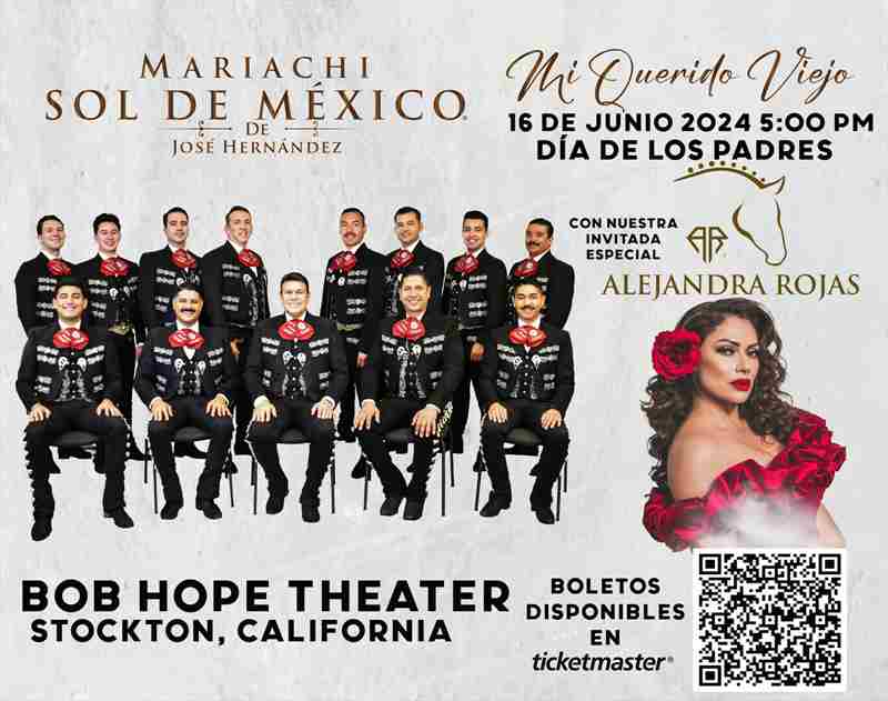 Mi Querido Viejo Mariachi Sol de Mexico by Jose Hernandez and Alejandra Rojas in Stockton on 16 June 2024