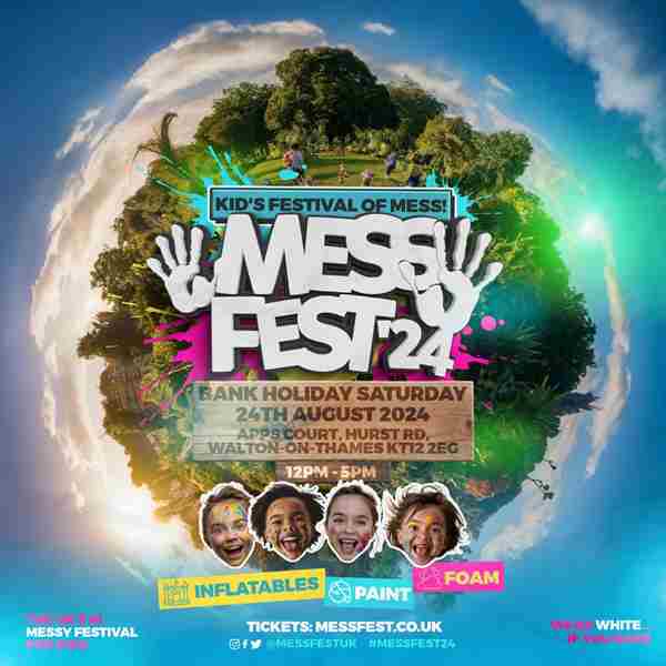 Mess Fest 2024 : The UK's #1 Kid's Messy Festival in Walton-on-Thames on 24 Aug