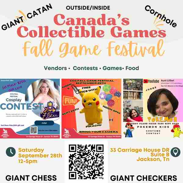 Canadas Collectible Games Fall Game Festival in Tennessee on 28 Sep