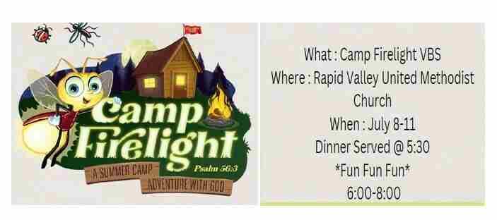 Vacation Bible School "Camp Firelight" in South Dakota on 8 Jul