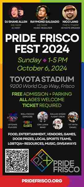 Pride Frisco Festival @ Toyota Stadium, Frisco in Frisco on 6 Oct