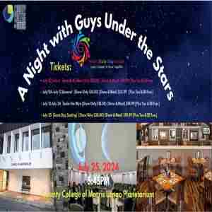 Guys Under the Stars (Indoors) and great food afterwards in Randolph on 25 Jul