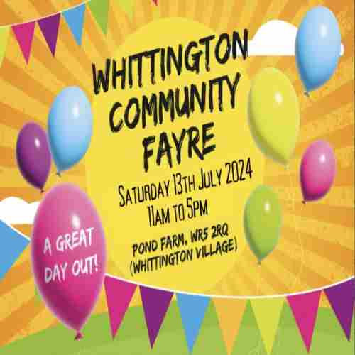 Whittington Community Summer Fayre in Worcester on 13 Jul