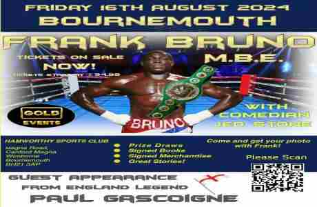 An evening with Frank Bruno and Paul Gascoigne in Wimborne on 16 August 2024