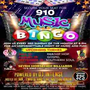 910 Music Bingo in North Carolina on 21 Jul