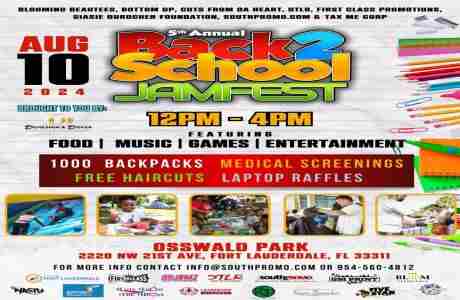 5th Annual Back 2 School JamFest in Fort Lauderdale on 10 Aug