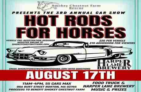 Smokey Chestnut Farm's 3rd Annual Hot Rods For Horses Car Show in Norton on 17 Aug