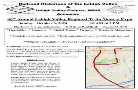 46th Annual Lehigh Valley Regional Train Show in Palmer Township on 06 October 2024