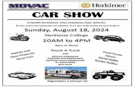 Mohawk Valley Ambulance Corp Car Show and Touch a Truck in Herkimer on 18 Aug