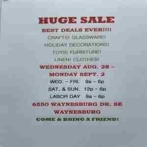 BEST DEALS EVER AUG 28 - SEPT 2 at 6550 WAYNESBURG DR., WAYNESBURG in Waynesburg on 28 Aug