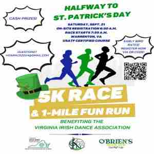 Halfway to St. Patrick's Day 5K in Virginia on 21 Sep