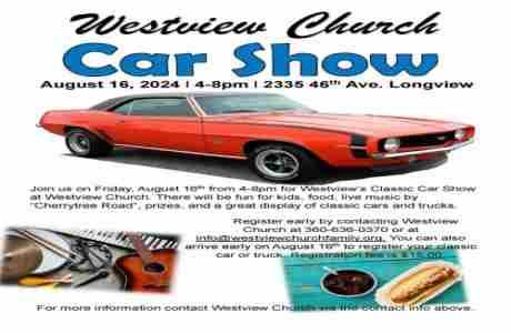 Westview Classic Car Show in Longview on 16 Aug