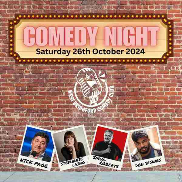 West Bridgford Comedy Club in Nottingham on 26 Oct