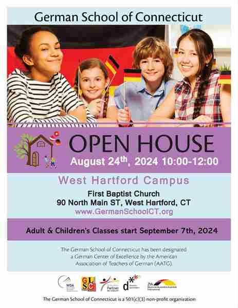 Open House - German School of Connecticut, West Hartford Campus in West Hartford on 24 Aug