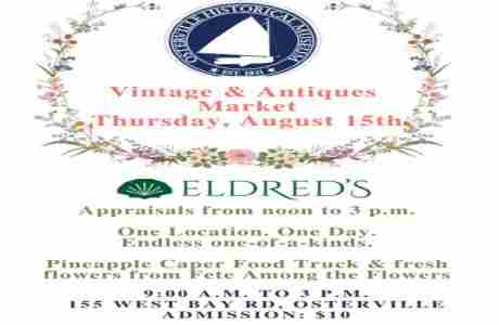 Osterville Historical Museum's 33rd Annual Vintage and Antiques Market in Osterville on 15 Aug