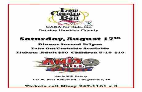 CASA Low Country Boil in Rogersville on 17 Aug