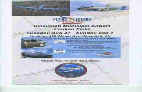 Flying Legends of Victory Tour in Cincinnati on 27 Aug