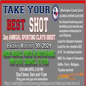 Take Your Best Shot! Washington County Cares 2nd Annual Sporting Clays Shoot Event Aug. 30, 2024 in Caldwell on 30 Aug